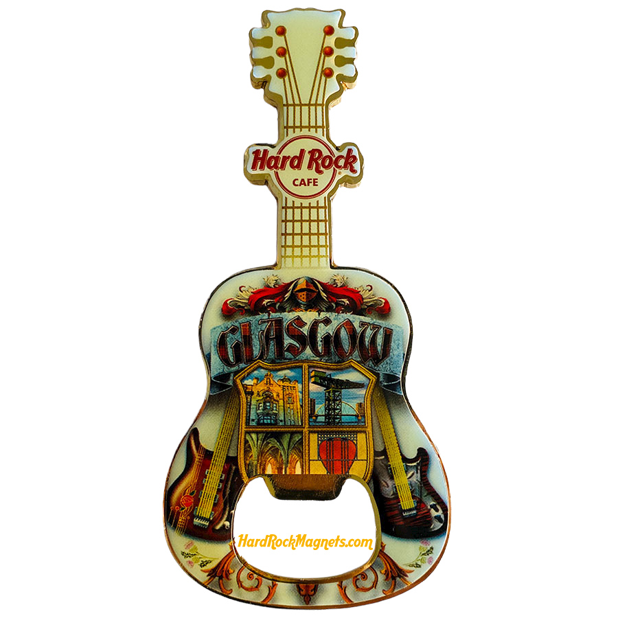 Hard Rock Cafe Glasgow V+ Bottle Opener Magnet No. 1 (V13 version)
