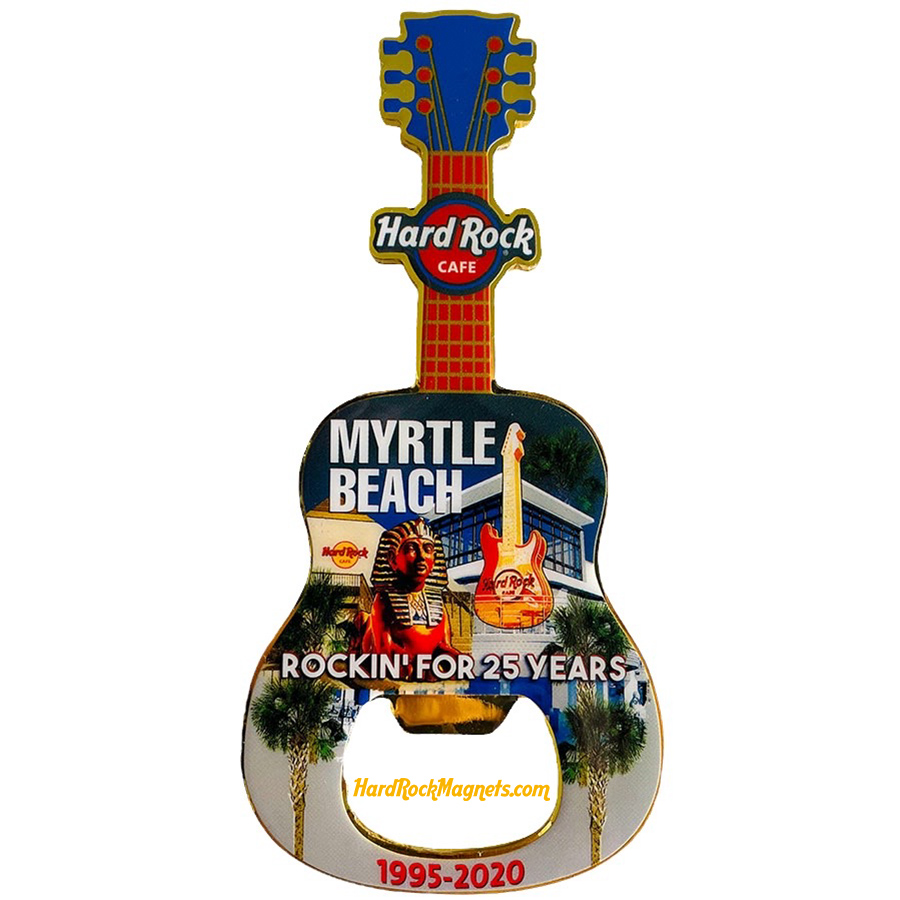 Hard Rock Cafe Myrtle Beach V+ Bottle Opener Magnet No. 5 (25th anniversary)