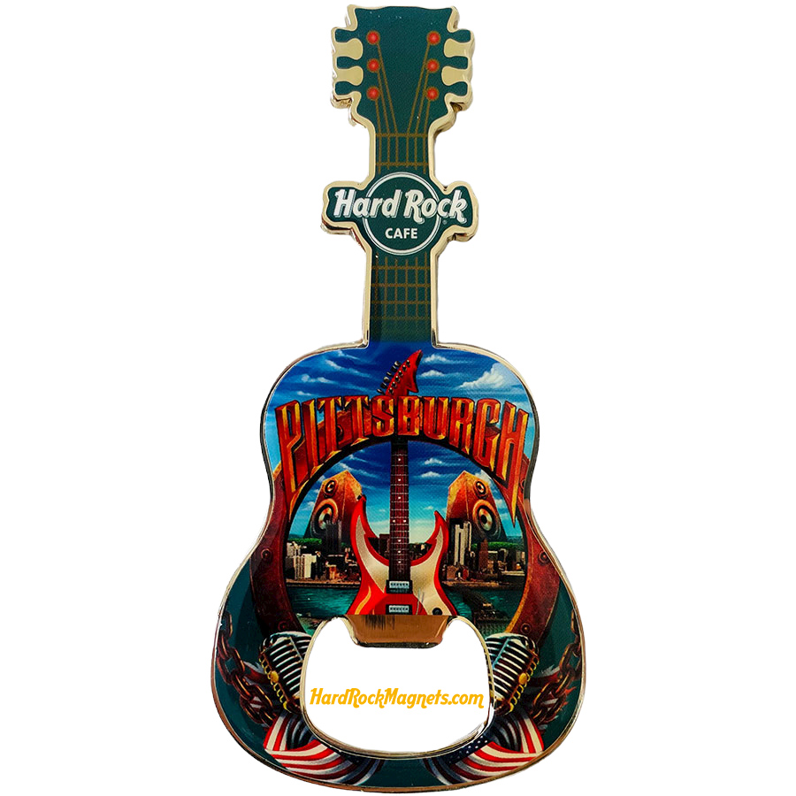 Hard Rock Cafe Pittsburgh V+ Bottle Opener Magnet No. 2 (V14 version)