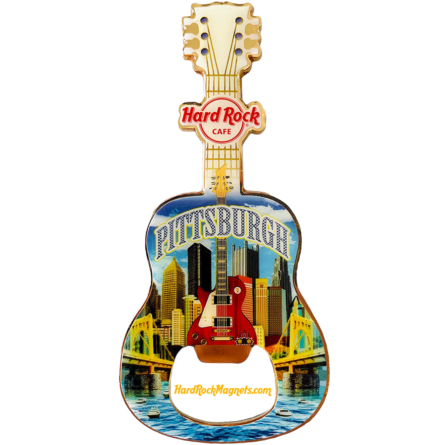 Hard Rock Cafe Pittsburgh V+ Bottle Opener Magnet No. 3 (V17 version)