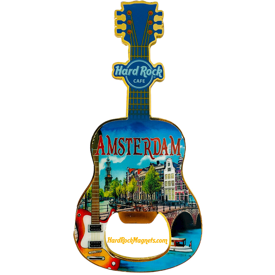 Hard Rock Cafe Amsterdam V+ Bottle Opener Magnet No. 3 (V16 version)