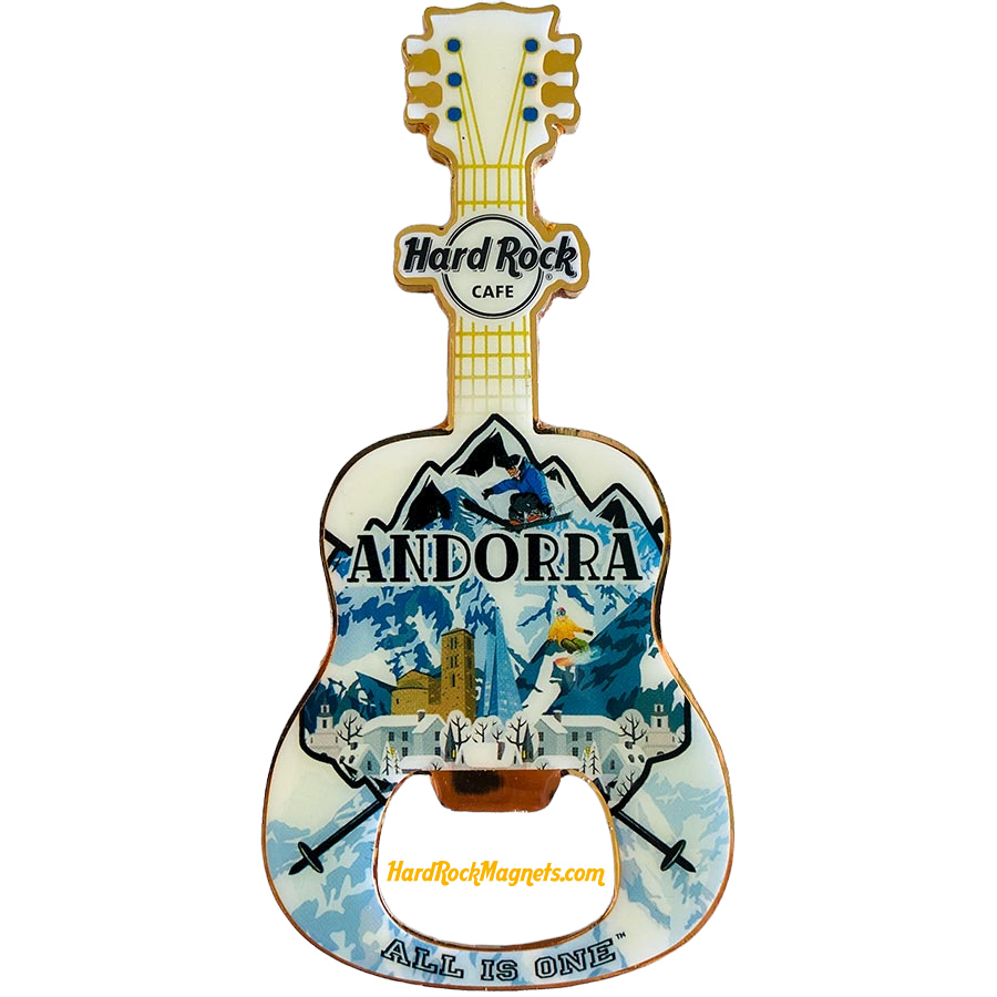 Hard Rock Cafe Andorra V+ Bottle Opener Magnet No. 1