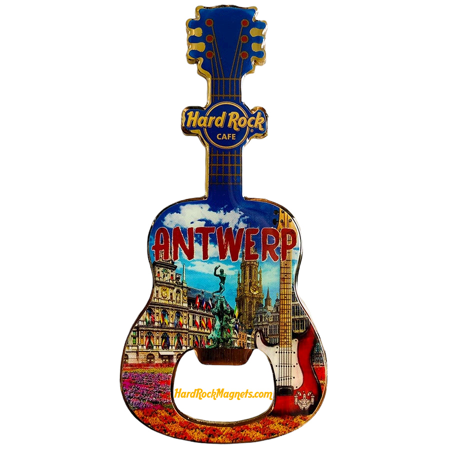 Hard Rock Cafe Antwerp V+ Bottle Opener Magnet No. 1