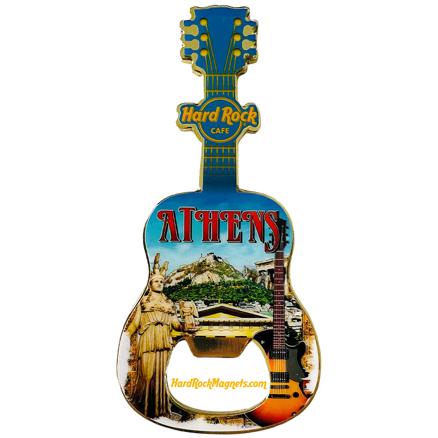 Hard Rock Cafe Athens V+ Bottle Opener Magnet No. 2 (V16)