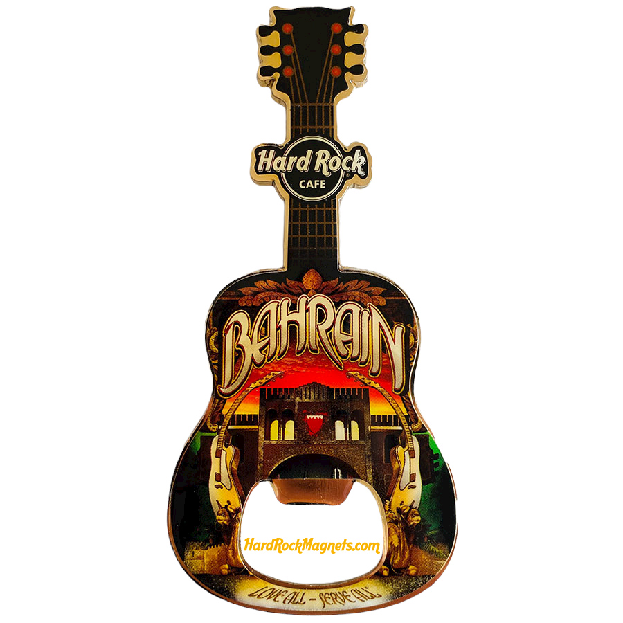 Hard Rock Cafe Bahrain V+ Bottle Opener Magnet No. 2
