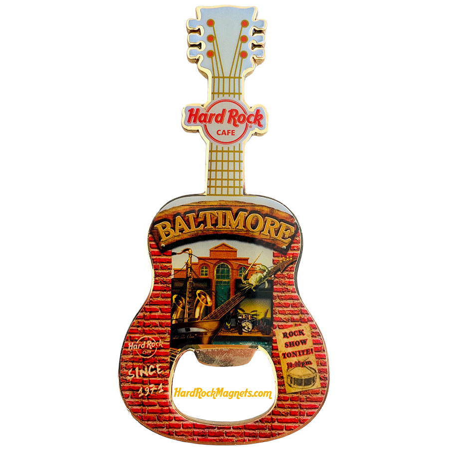 Hard Rock Cafe Baltimore V+ Bottle Opener Magnet No. 1 (V8 version)