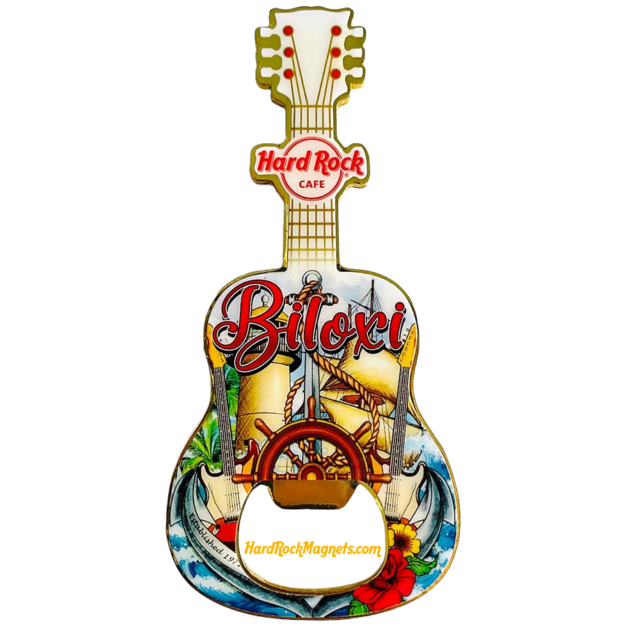 Hard Rock Cafe Biloxi V+ Bottle Opener Magnet No. 4 (V17 version)