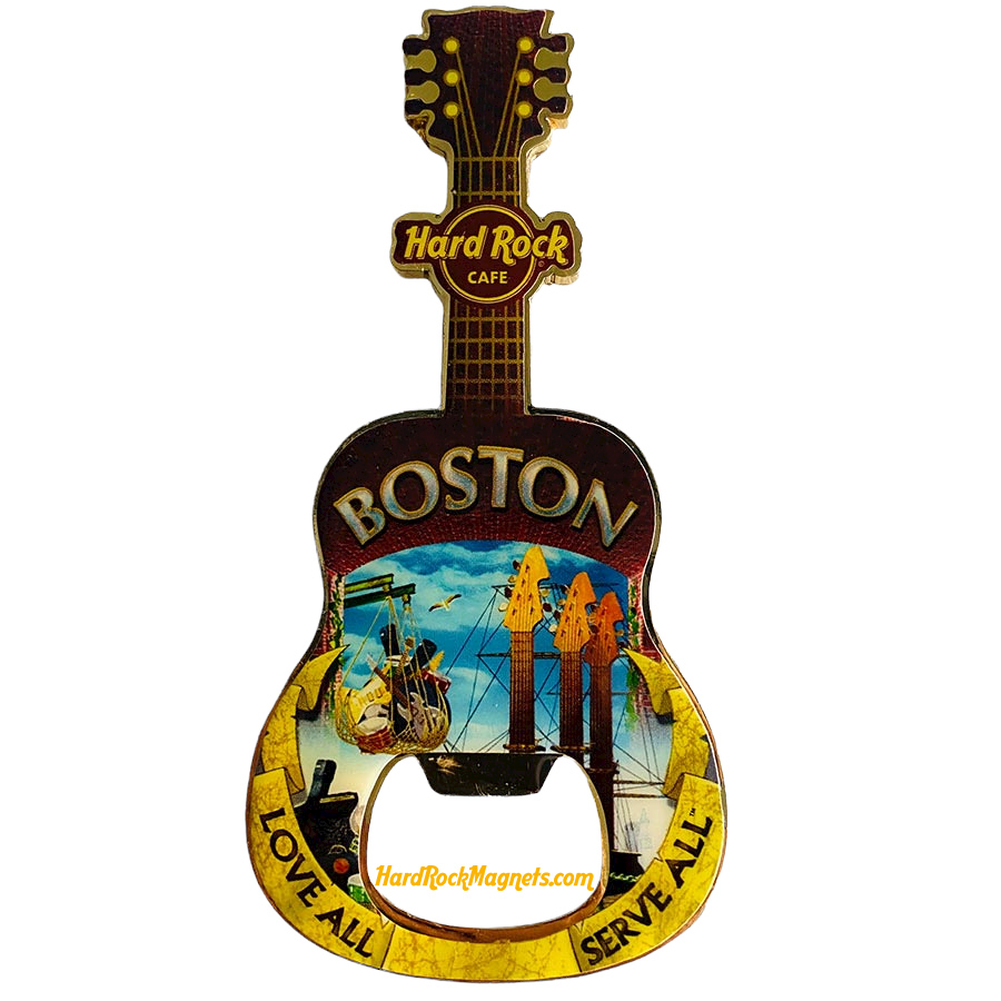 Hard Rock Cafe Boston V+ Bottle Opener Magnet No. 1 (v8 version)