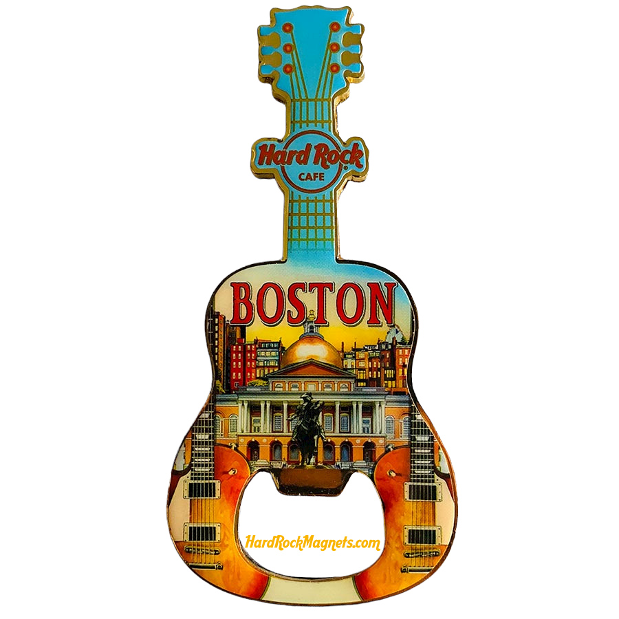 Hard Rock Cafe Boston V+ Bottle Opener Magnet No. 4 (v17 version)
