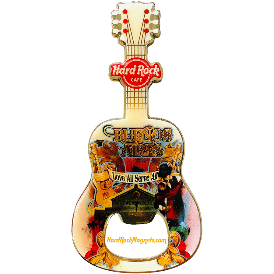 Hard Rock Cafe Buenos Aires V+ Bottle Opener Magnet No. 1 WANTED
