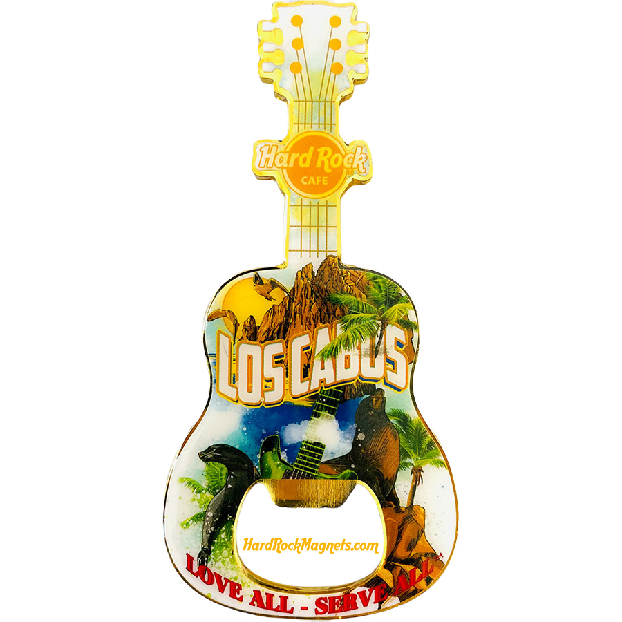Hard Rock Cafe Cancun V+ Bottle Opener Magnet No. 2