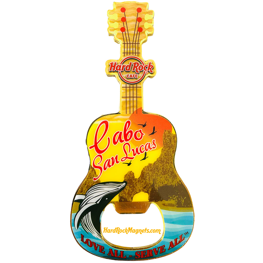 Hard Rock Cafe Cancun V+ Bottle Opener Magnet No. 3