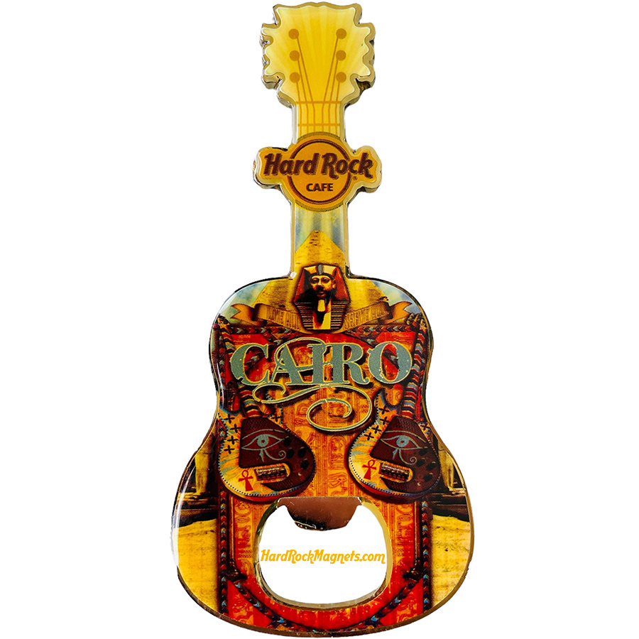 Hard Rock Cafe Cairo V+ Bottle Opener Magnet No. 1