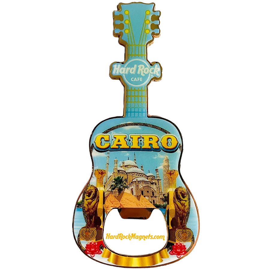 Hard Rock Cafe Cairo V+ Bottle Opener Magnet No. 2