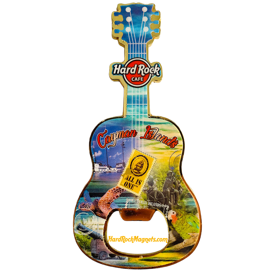 Hard Rock Cafe Cayman Islands V+ Bottle Opener Magnet No. 3