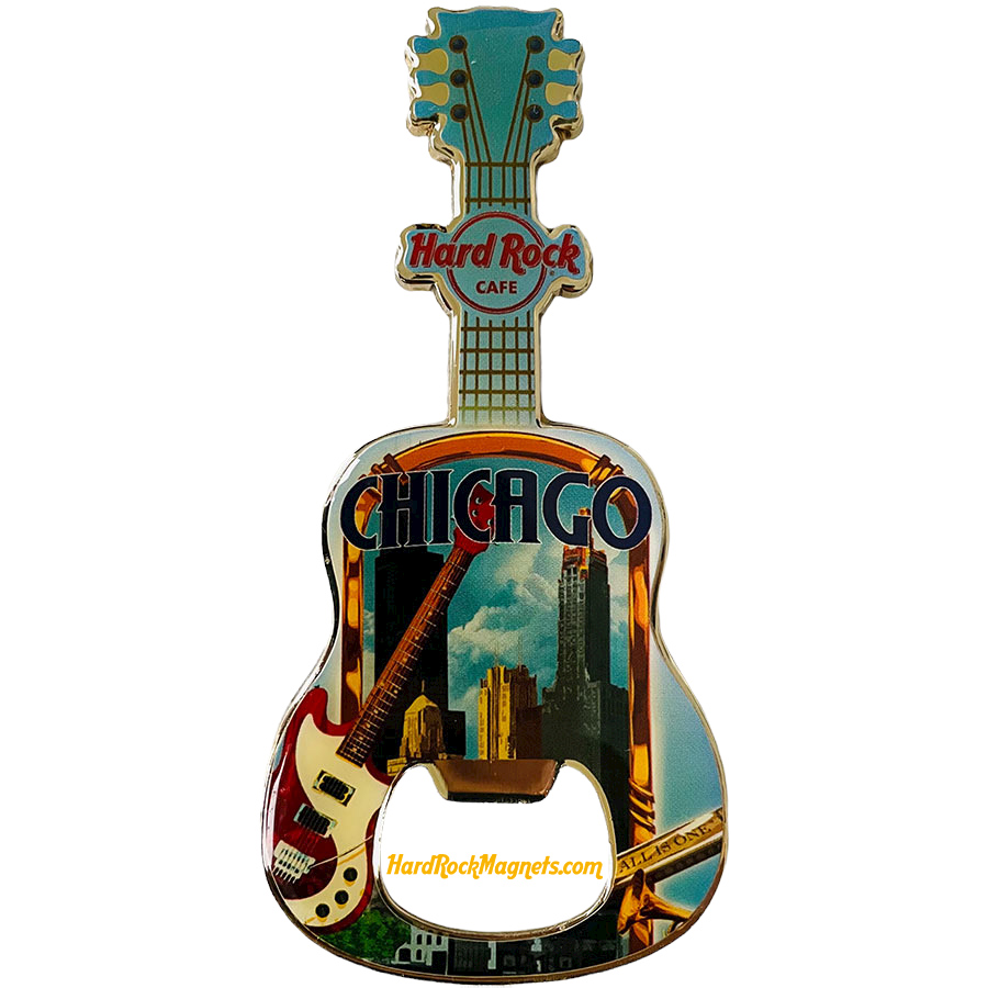 Hard Rock Cafe Chicago V+ Bottle Opener Magnet No. 3 (V14 version)