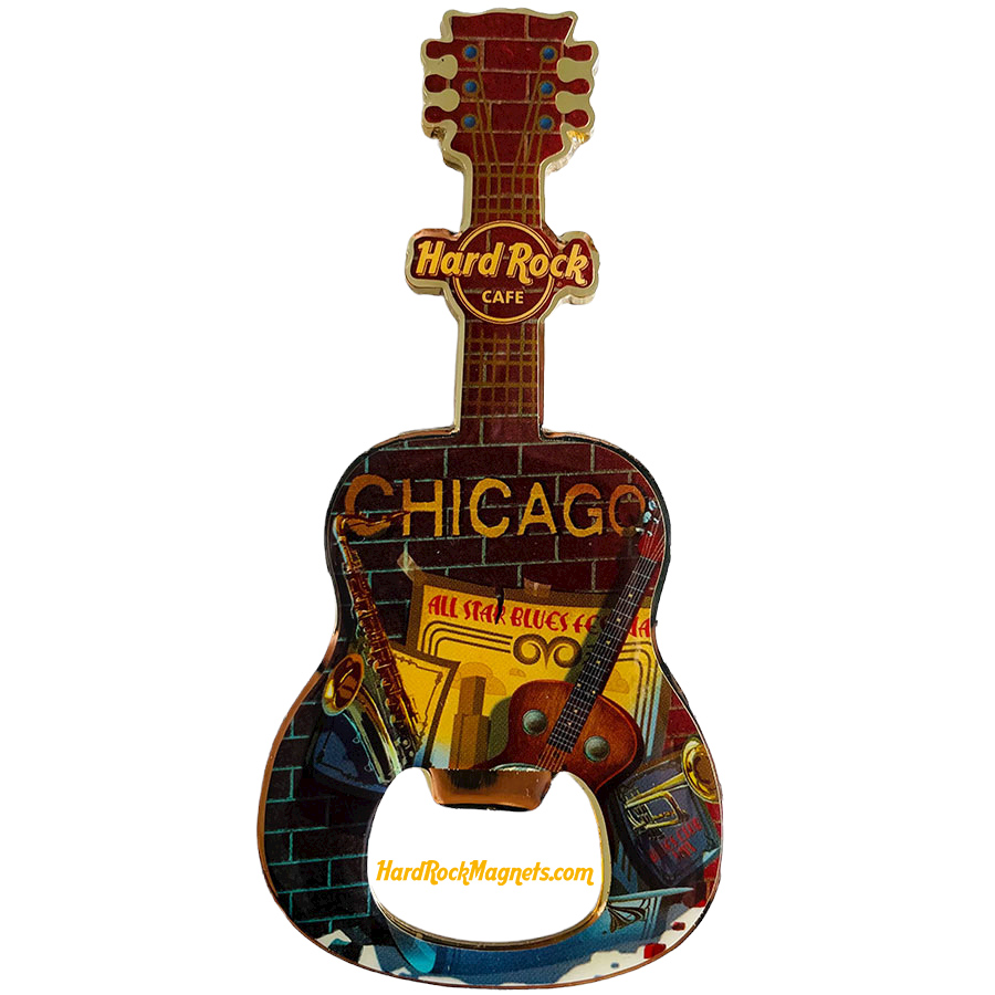 Hard Rock Cafe Chicago V+ Bottle Opener Magnet No. 4 (V15 version)