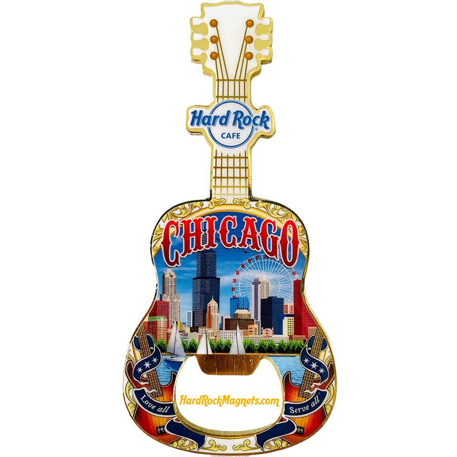 Hard Rock Cafe Chicago V+ Bottle Opener Magnet No. 5 (V17 version)