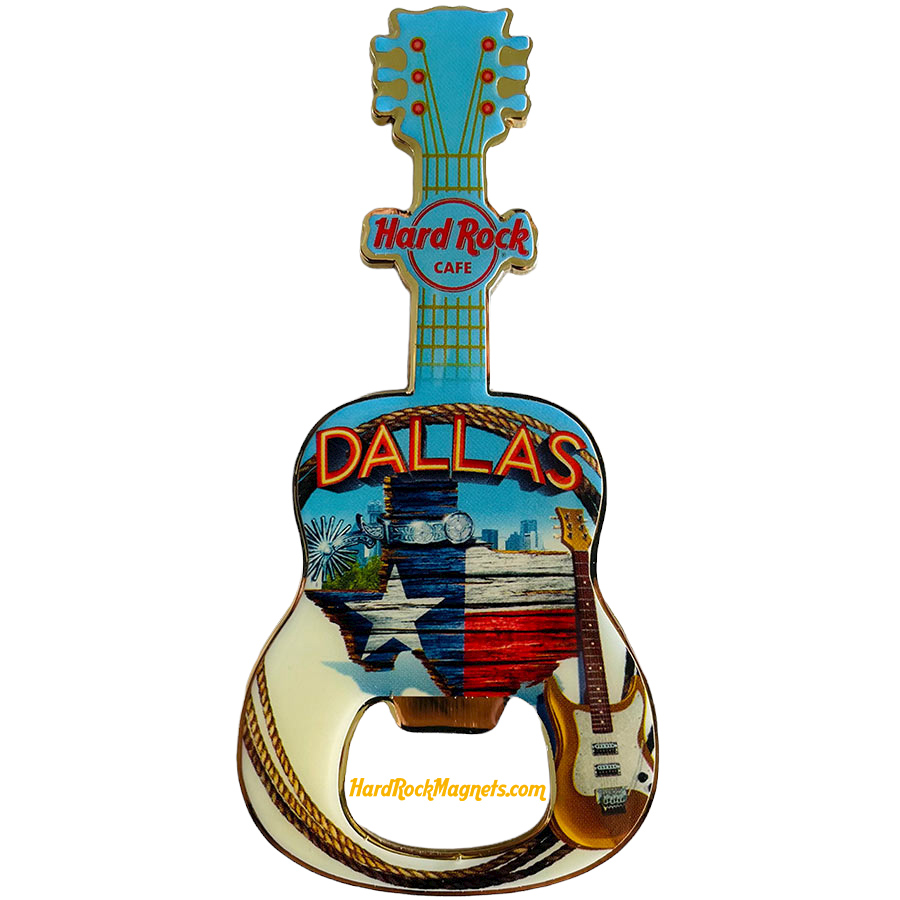 Hard Rock Cafe Dallas V+ Bottle Opener Magnet No. 3 (V14 version)