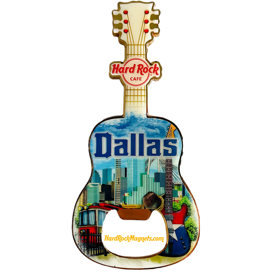 Hard Rock Cafe Dallas V+ Bottle Opener Magnet No. 4 (V17 version)