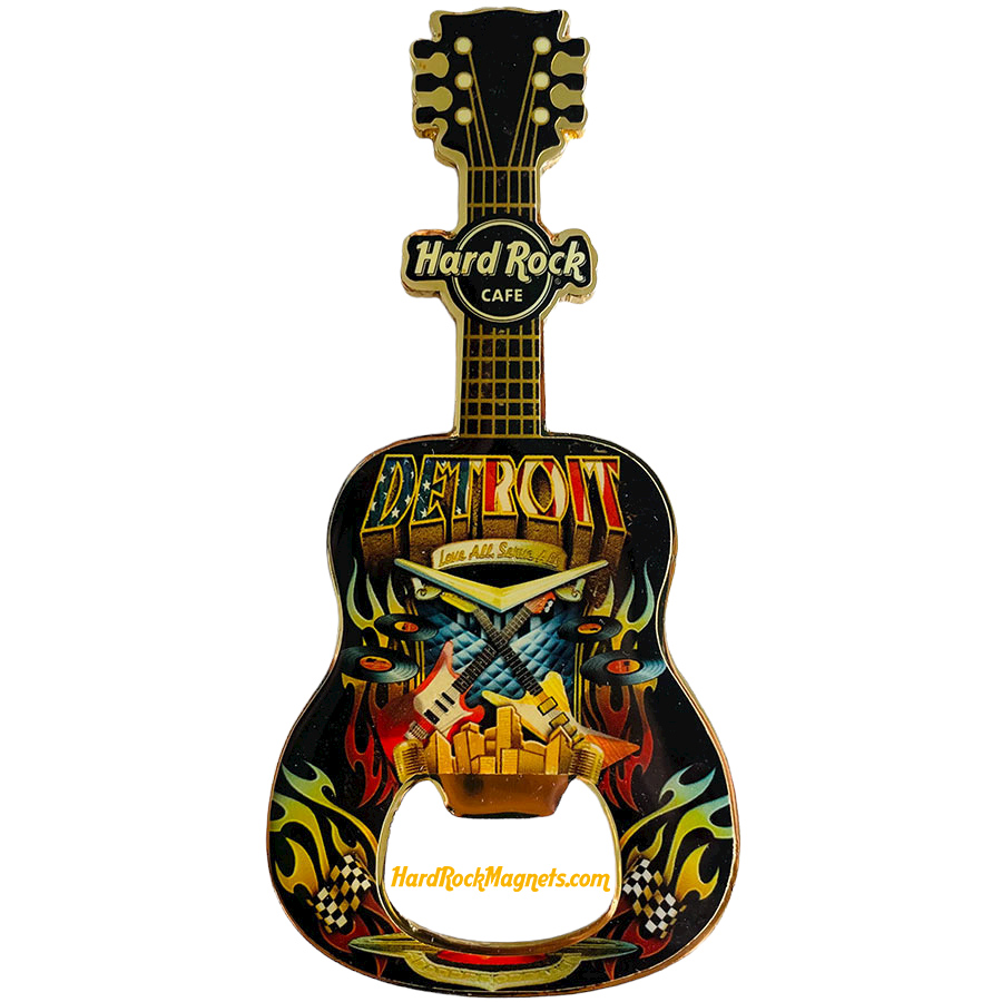 Hard Rock Cafe Detroit V+ Bottle Opener Magnet No. 1 (V8 version)