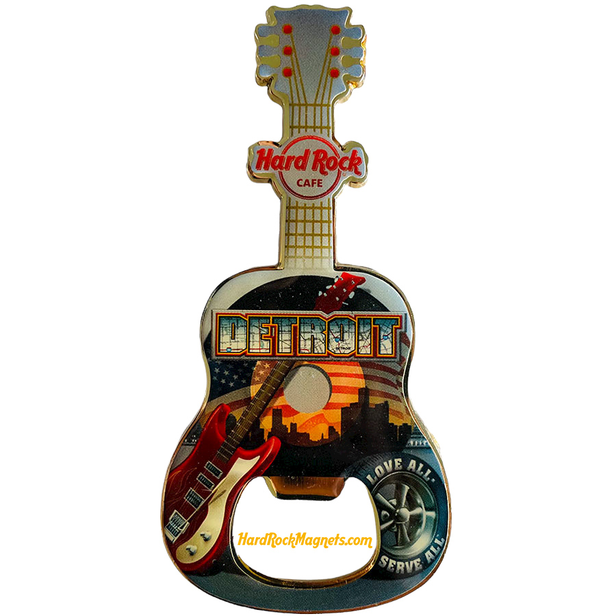 Hard Rock Cafe Detroit V+ Bottle Opener Magnet No. 2 (V13 version)