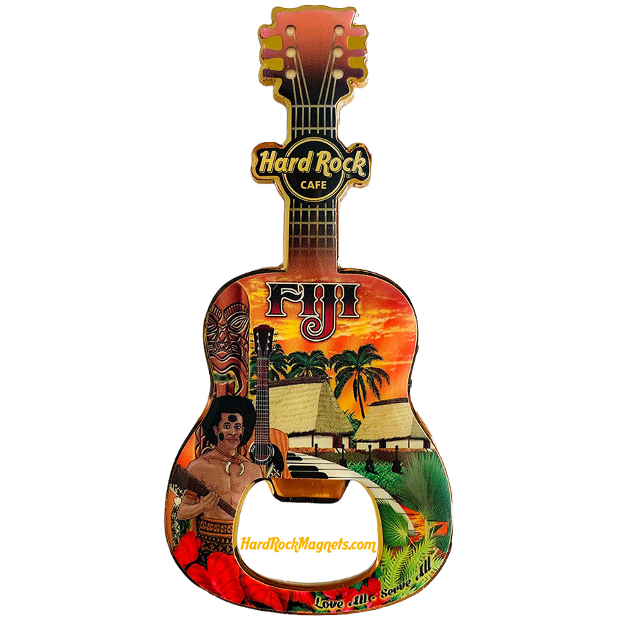 Hard Rock Cafe Fiji V+ Bottle Opener Magnet No. 5