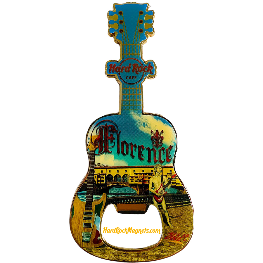 Hard Rock Cafe Florence V+ Bottle Opener Magnet No. 2 (V12 version)