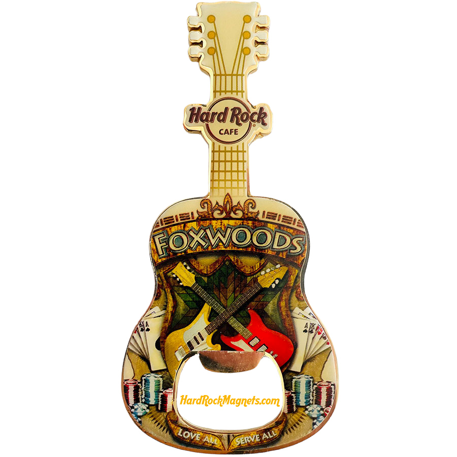 Hard Rock Cafe Foxwoods V+ Bottle Opener Magnet No. 1 (V8 version)