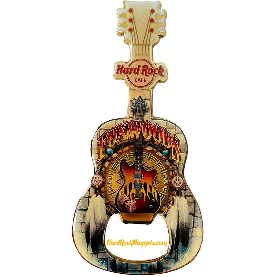 Hard Rock Cafe Foxwoods V+ Bottle Opener Magnet No. 2 (V13 version)