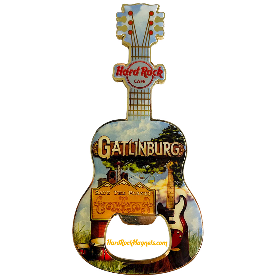 Hard Rock Cafe Gatlinburg V+ Bottle Opener Magnet No. 1 (V8 version)