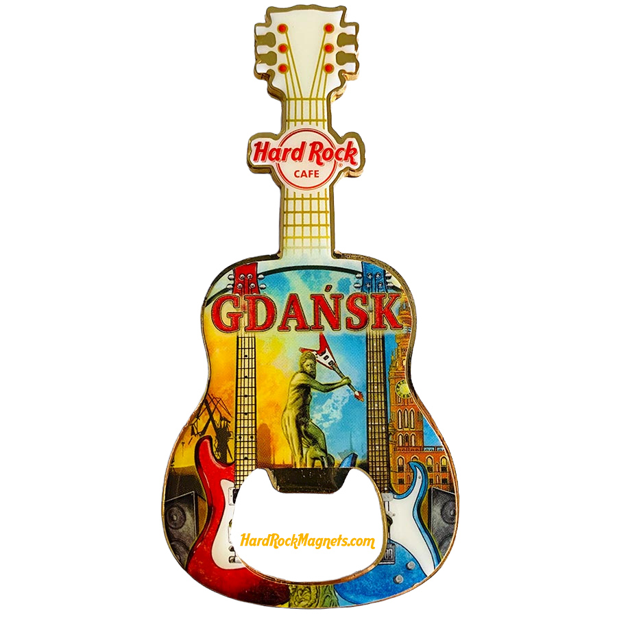 Hard Rock Cafe Gdansk V+ Bottle Opener Magnet No. 1