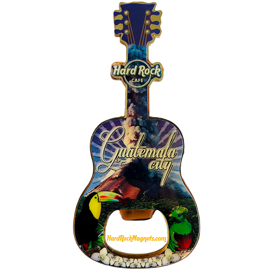 Hard Rock Cafe Guatemala City V+ Bottle Opener Magnet No. 1