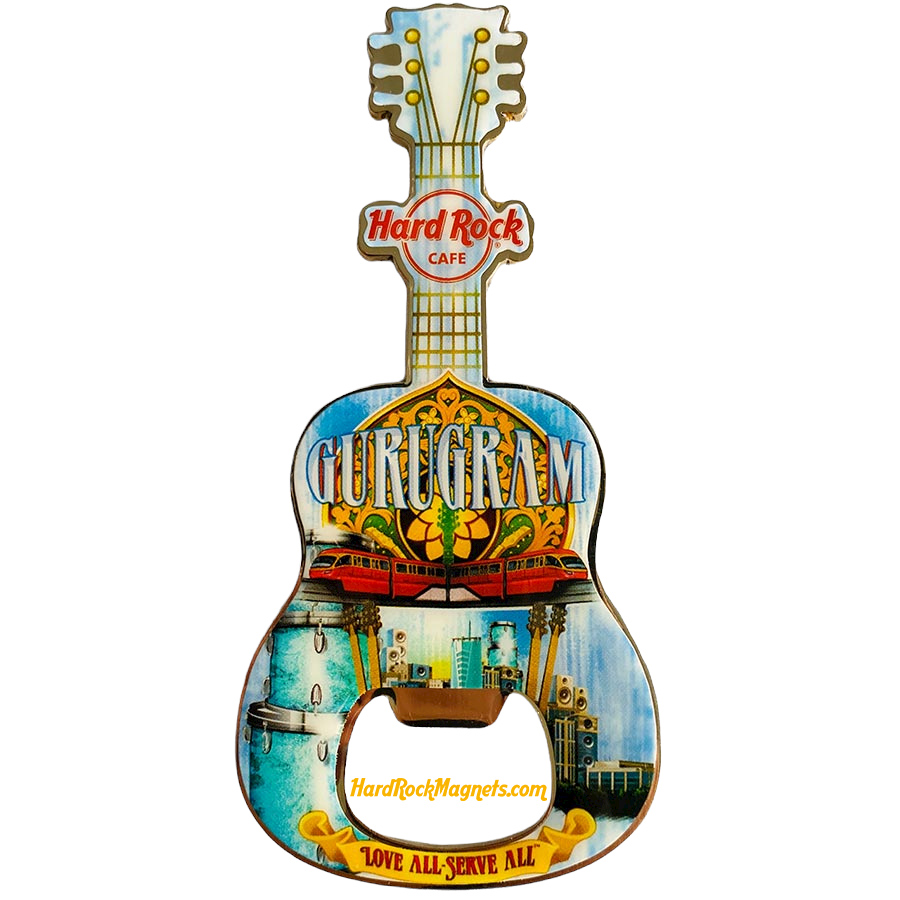 Hard Rock Cafe Gurugram V+ Bottle Opener Magnet No. 1