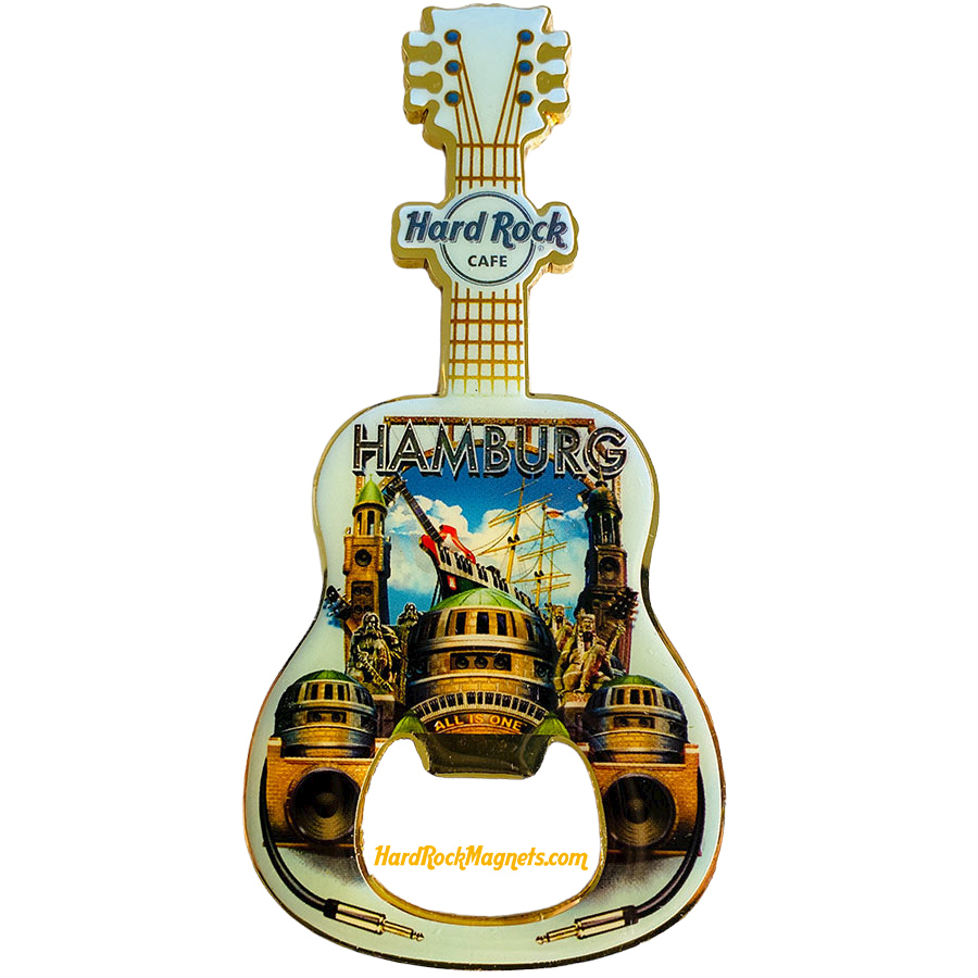 Hard Rock Cafe Hamburg V+ Bottle Opener Magnet No. 1