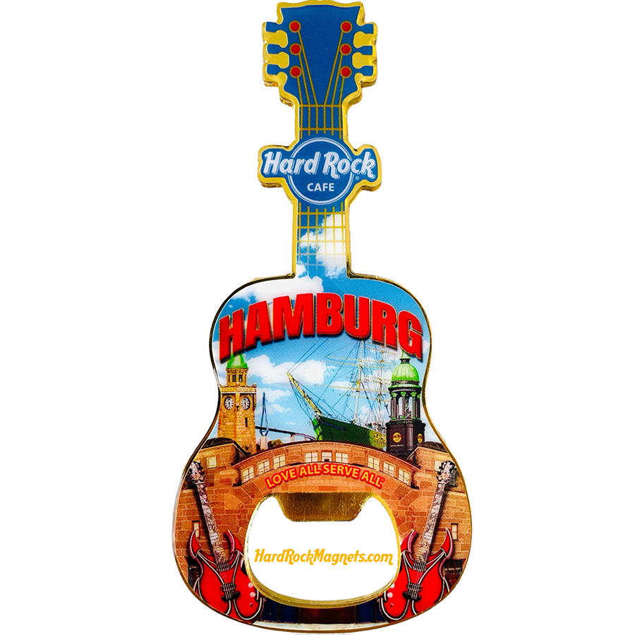 Hard Rock Cafe Hamburg V+ Bottle Opener Magnet No. 5