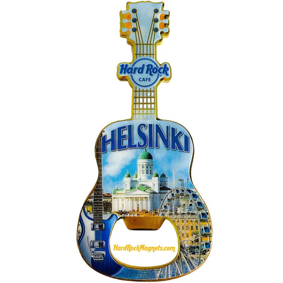 Hard Rock Cafe Helsinki V+ Bottle Opener Magnet No. 7