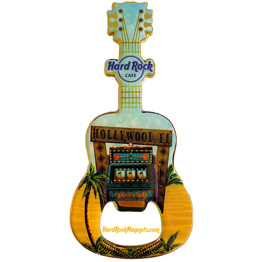 Hard Rock Cafe Hollywood, FL V+ Bottle Opener Magnet No. 2 (V13 version)