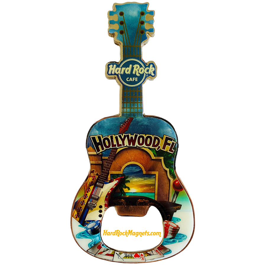 Hard Rock Cafe Hollywood, FL V+ Bottle Opener Magnet No. 3
