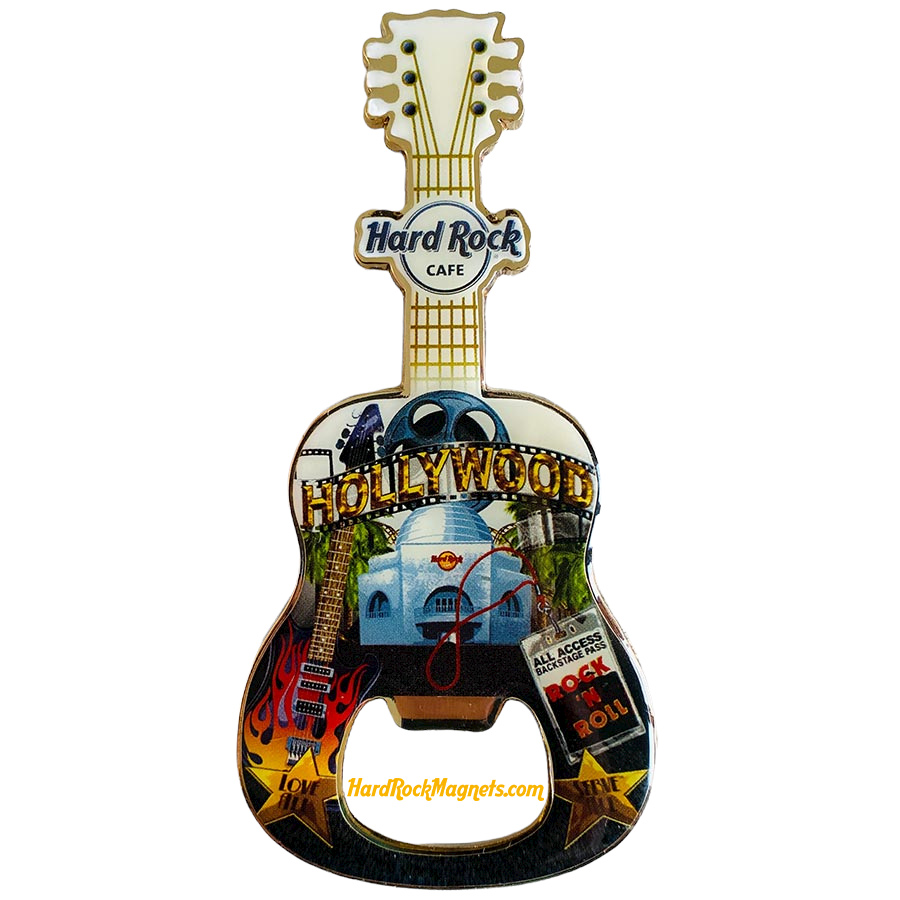 Hard Rock Cafe Hollywood UCW V+ Bottle Opener Magnet No. 2 (V13 version)