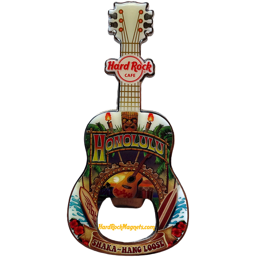 Hard Rock Cafe Honolulu V+ Bottle Opener Magnet No. 5 (V15 version)