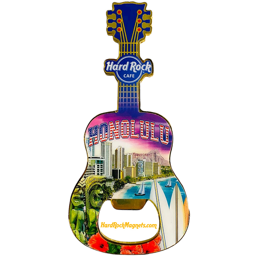 Hard Rock Cafe Honolulu V+ Bottle Opener Magnet No. 7 (V20 version)