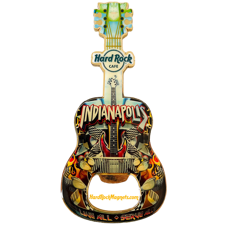 Hard Rock Cafe Indianapolis V+ Bottle Opener Magnet No. 1 (V8 version)
