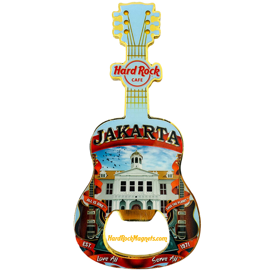 Hard Rock Cafe Jakarta V+ Bottle Opener Magnet No. 5