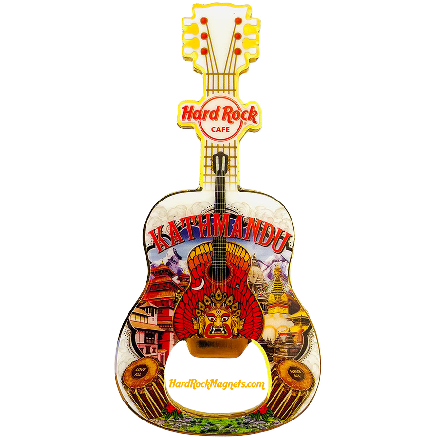 Hard Rock Cafe Kathmandu V+ Bottle Opener Magnet No. 1