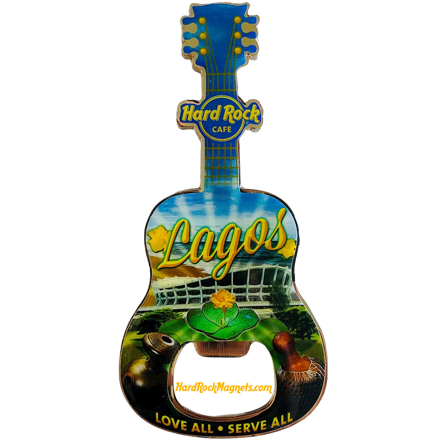 Hard Rock Cafe Lagos V+ Bottle Opener Magnet No. 1