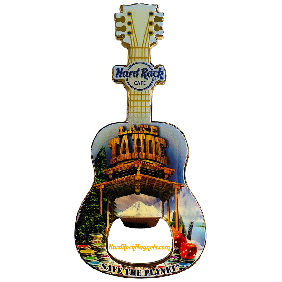 Hard Rock Cafe Lake Tahoe V+ Bottle Opener Magnet No. 1 (V8 version)