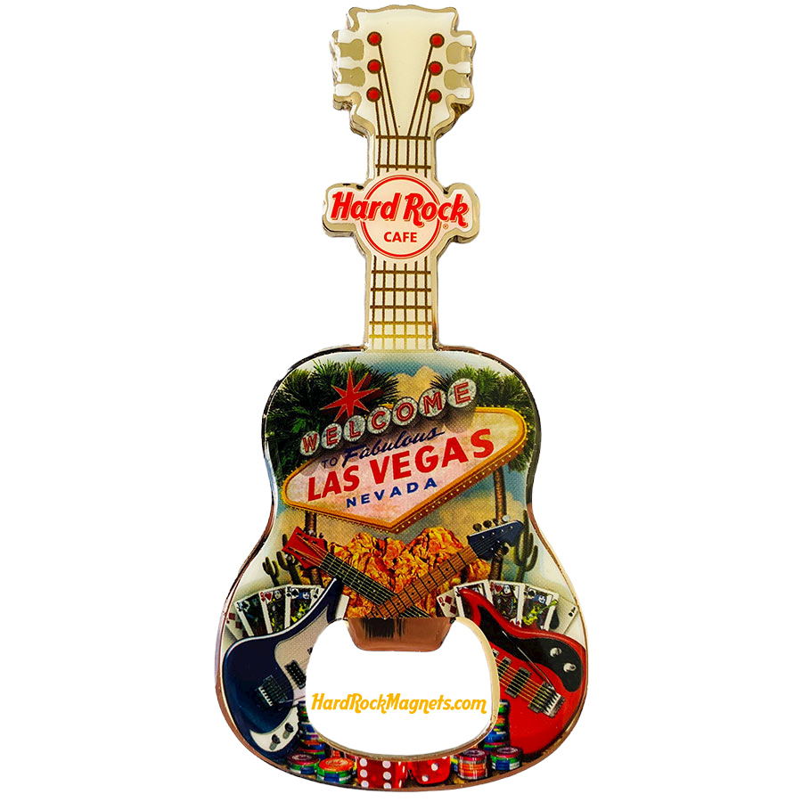 Hard Rock Cafe Las Vegas (The Original) V+ Bottle Opener Magnet No. 3 (V15 version)