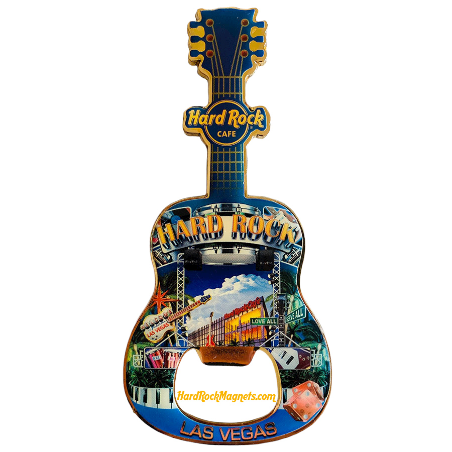 Hard Rock Cafe Las Vegas (The Strip) V+ Bottle Opener Magnet No. 2 (V12 version)