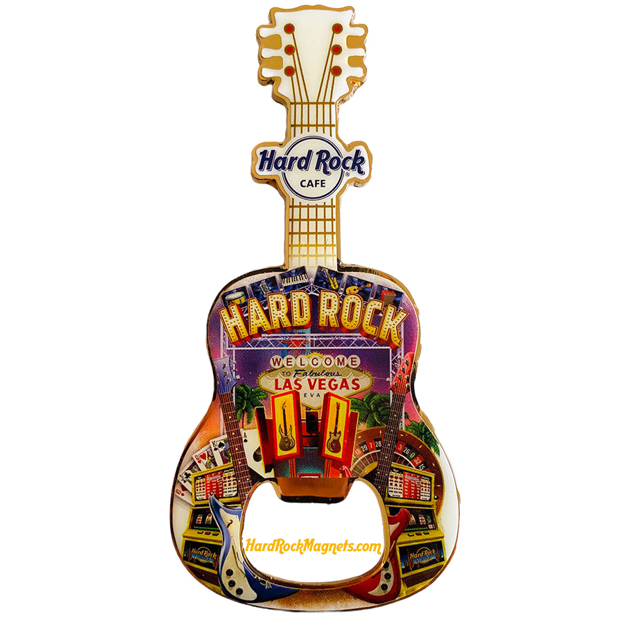 Hard Rock Cafe Las Vegas (The Strip) V+ Bottle Opener Magnet No. 3 (V15 version)